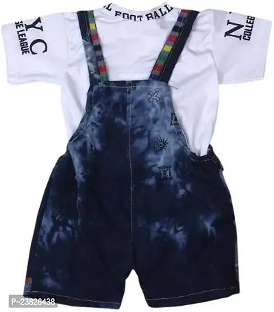 Stylish Fancy Cotton Printed Dungarees For Girls And Boys-thumb3