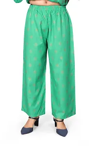 Elite Green Cotton Embroidered Kurta with Pant Set For Women-thumb4