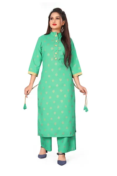 Stylish Embroidered Kurta And Bottom Set