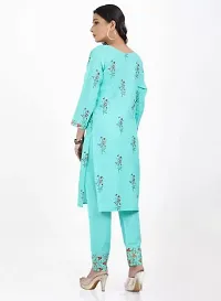 Promza Fashion Womens Cotton Embroidered Kurti with Pant Set-thumb3