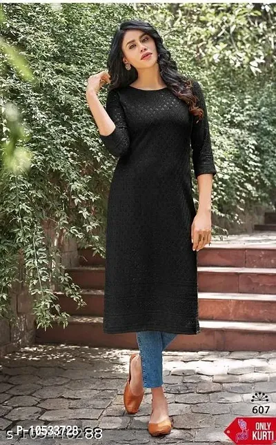 Chikankari Pure Rayon Kurtis-thumb0