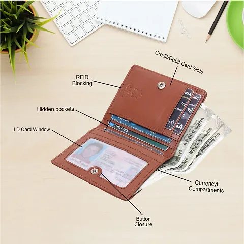 Men Genuine Leather Slim RFID Protected Wallets And Card Holder For Men
