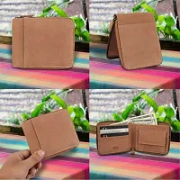 Genuine Leather RFID Zip Around Wallet For Boys, Coin Pocket Trendy Premium Tan Leather Zip Wallet-thumb1
