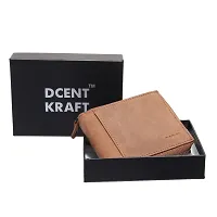 Genuine Leather RFID Zip Around Wallet For Boys, Coin Pocket Trendy Premium Tan Leather Zip Wallet-thumb4