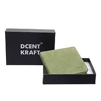 Genuine Leather RFID Zip Around Wallet For Boys, Coin Pocket Trendy Premium Green Leather Zip Wallet-thumb4