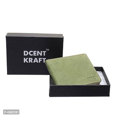 Genuine Leather RFID Zip Around Wallet For Boys, Coin Pocket Trendy Premium Green Leather Zip Wallet-thumb5