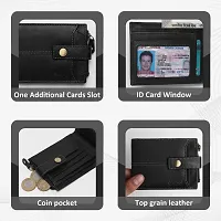 Stylish Black Leather Textured Two Fold Wallet For Men-thumb2