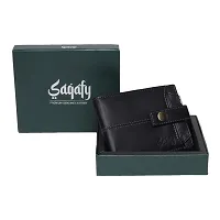 Stylish Black Leather Textured Two Fold Wallet For Men-thumb4