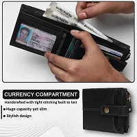Stylish Black Leather Textured Two Fold Wallet For Men-thumb3