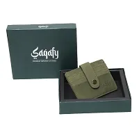 Stylish Green Leather Self Design Card Holder For Men-thumb4