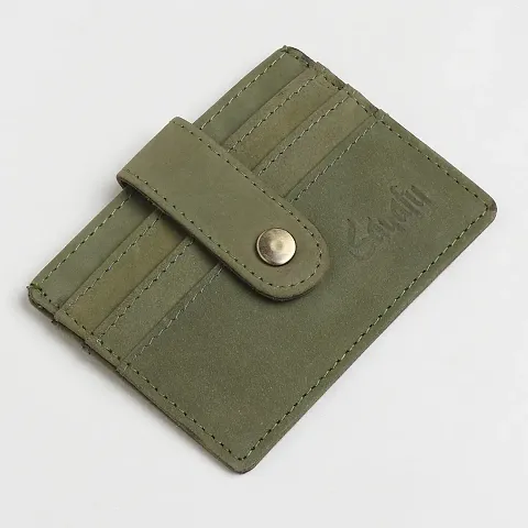 Stylish Leather Self Design Card Holder For Men