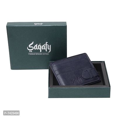 Stylish Blue Leather Striped Card Holder For Men-thumb5