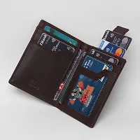 Stylish Brown Leather Solid Card Holder For Men-thumb1