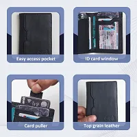 Stylish Blue Leather Solid Card Holder For Men-thumb2