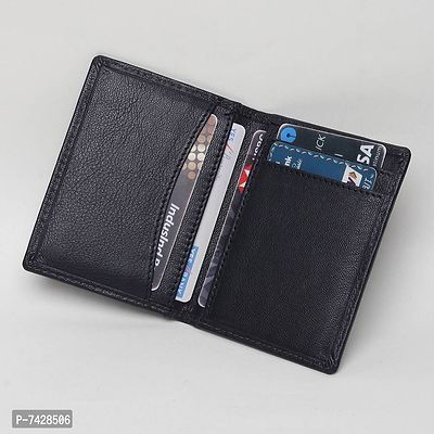 Stylish Blue Leather Solid Card Holder For Men-thumb2