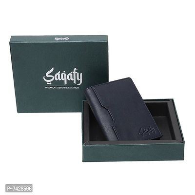 Stylish Blue Leather Solid Card Holder For Men-thumb5