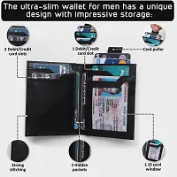 Stylish Black Leather Solid Card Holder For Men-thumb3