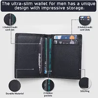 Stylish Blue Leather Solid Card Holder For Men-thumb3