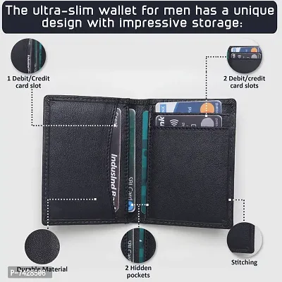 Stylish Blue Leather Solid Card Holder For Men-thumb4