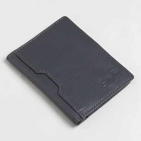 Stylish Leather Solid Card Holder For Men