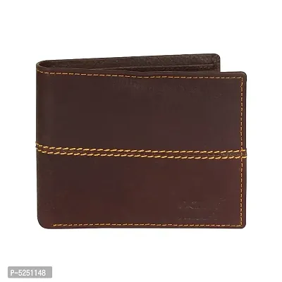 Genuine Leather Formal, Casual, Trendy RFID Protected Brown Wallet For Men & Boys (6 Card Slot / Coin Pocket))