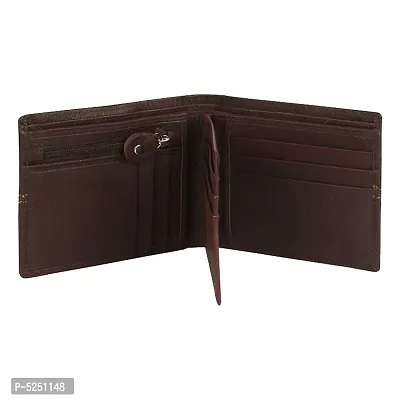 Genuine Leather Formal, Casual, Trendy RFID Protected Brown Wallet For Men & Boys (6 Card Slot / Coin Pocket))-thumb5