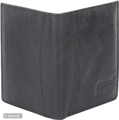 Genuine Leather Formal RFID Protected Black Color Slim Card Holder Wallet (6 Card Slot)-thumb3