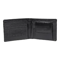 Artficial Leather Slim Formal Black Wallet For Men-thumb1