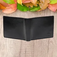 Artficial Leather Slim Formal Black Wallet For Men-thumb2