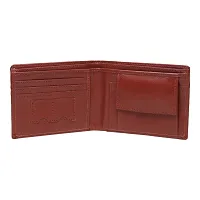 Artficial Leather Slim Formal Brown Wallet For Men-thumb2