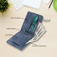 Designer Blue Denim PU Leather Wallet For Men-thumb4