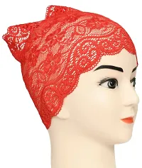 Hijab Headband for Women, Under Hijab Scarf Black and Red Naqab Headband for Girls (2 Pcs)-thumb3