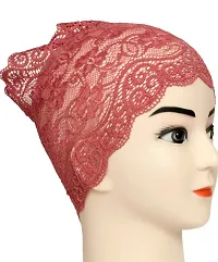 Hijab Headband for Women, Under Hijab Scarf Black and Light Maroon Naqab Headband for Girls-thumb3