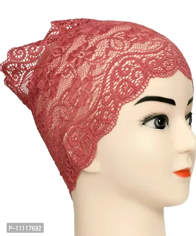 Hijab Headband for Women, Under Hijab Scarf Black and Light Maroon Naqab Headband for Girls-thumb4