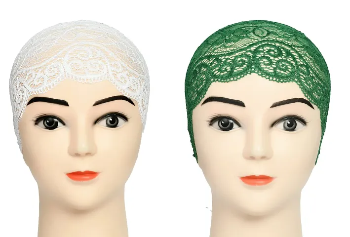 Stylish Net Self Pattern Hijab Head Band for Women Pack of 2