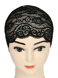 Hijab Headband for Women, Under Hijab Scarf White and Black Naqab Headband for Girls (2 Pcs)-thumb3