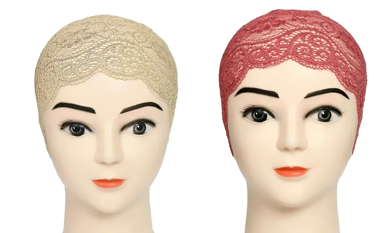 Fancy Net Hijab Headband/Scarf For Women Pack Of 2