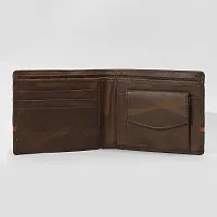 Leather Brown Designer Wallet for Men, PU Slim Coin pocket Wallet-thumb2