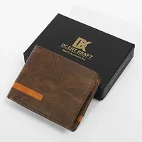 Leather Designer  Brown Wallet for Men, PU Slim Coin pocket Wallet-thumb3