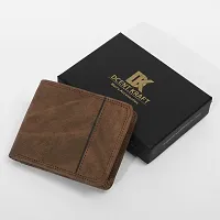 Designer Casual Brown PU Wallet for Men, Coin pocket Trendy Denim  Wallet for Gift-thumb2