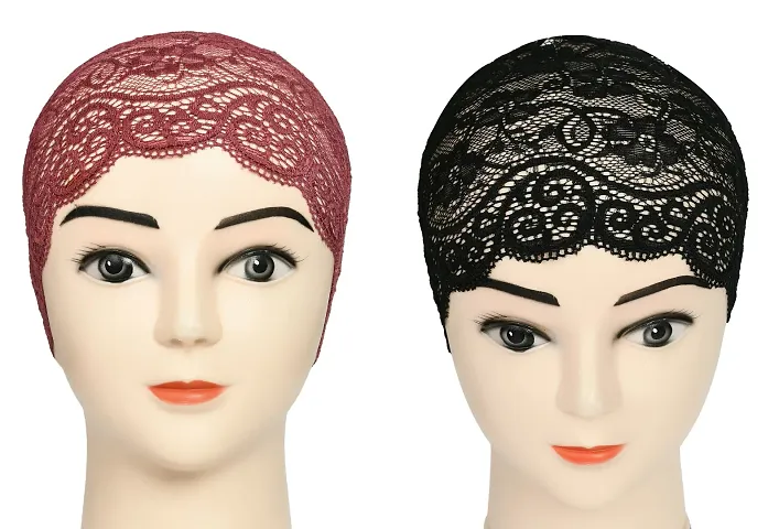 Girls and Womens Hijab Headband, Under Hijab Scarf Naqab Head Scarf (2 pcs)