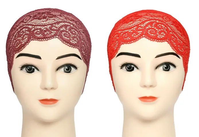 Girls and Womens Hijab Headband, Under Hijab Scarf Naqab Head Scarf (2 pcs)