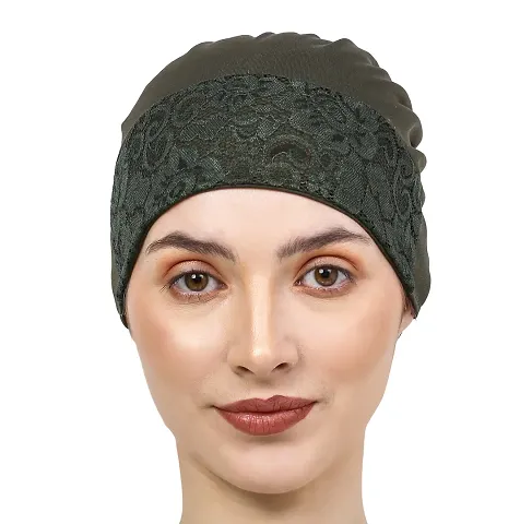 Stylish Cotton Blend Self Pattern Headband Hijab