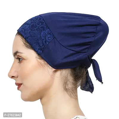 Under Hijab Scarf, Head Scarf For Women, Stretchable Designer Head Scarves for Girls, Comfortable inner Hijab Navy Blue Cap-thumb5