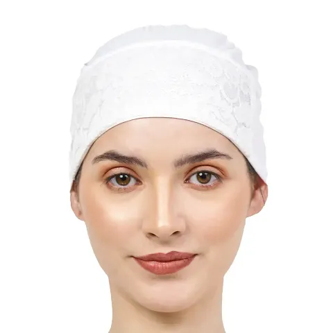 Stylish Cotton Blend Self Pattern Headband Hijab