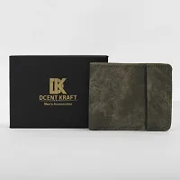 PU Dark Green Wallet for Men-thumb1