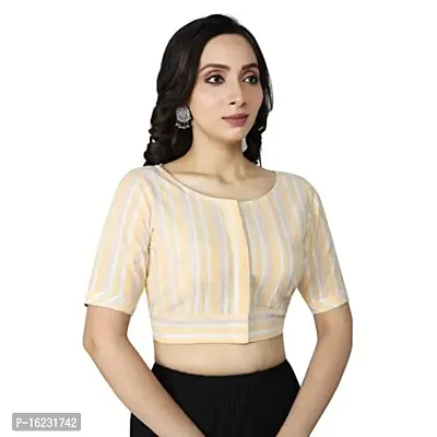 Stylish Women Cotton Blend Stitched Blouse-thumb3