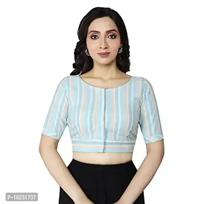 Stylish Women Cotton Blend Stitched Blouse-thumb0