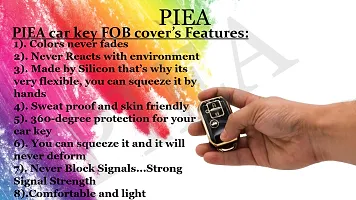 PIEA Premium TPU Luxury Car Key Cover/Silicone Key Guard for Maruti-FRONX, New Dzire, XL6, JIMNY, GRAND VITARA, New BREZZA, BALENO, New SWIFT, New SWIFT DZIRE, ERTIGA, WAGON-R(Golden/Black)-thumb4