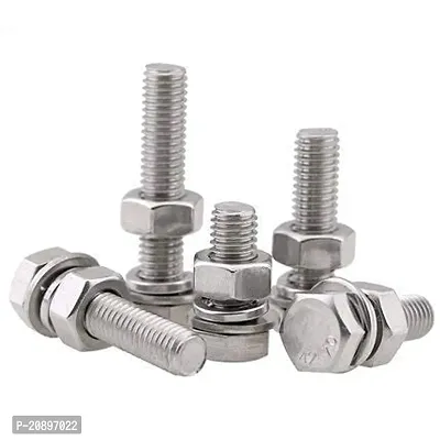 5Mm Hex Head Stainless Steel Bolt With Nut Washer 50Mm 25 Pcs